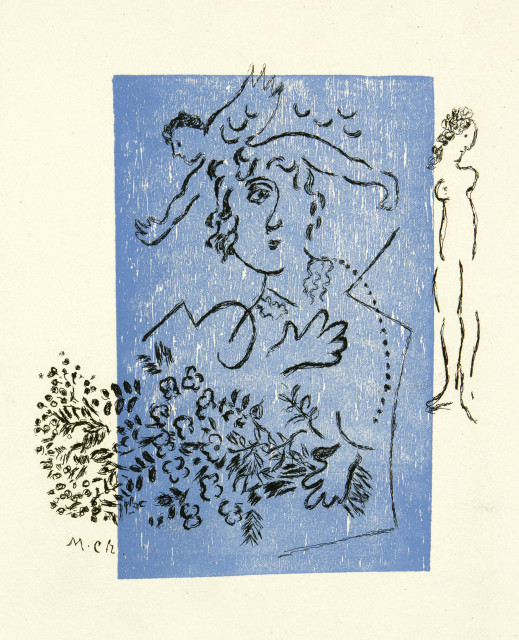 Marc Chagall : 2 Blatt 'Carte de vœux pour Aimé Maeght', 1962