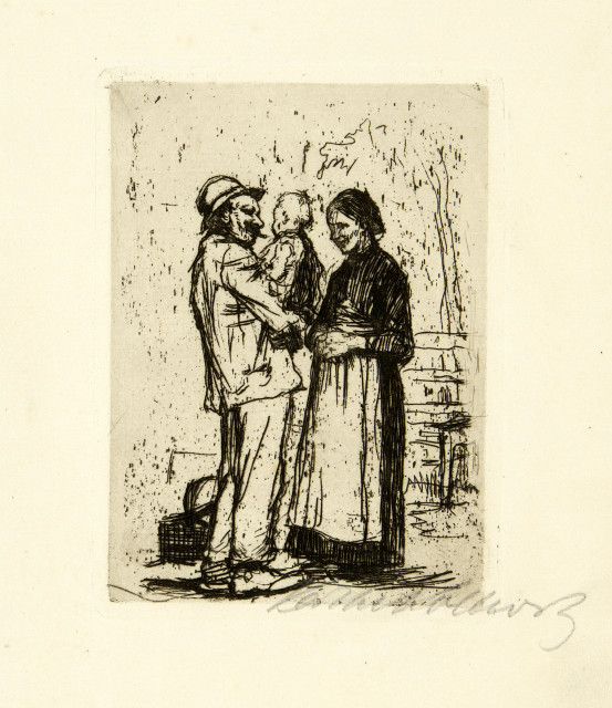 Käthe Kollwitz : Begrüssung, 1892