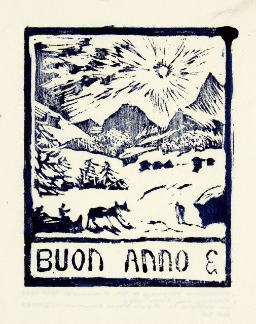 Giovanni Giacometti : Schneelandschaft im Bergell, 1924