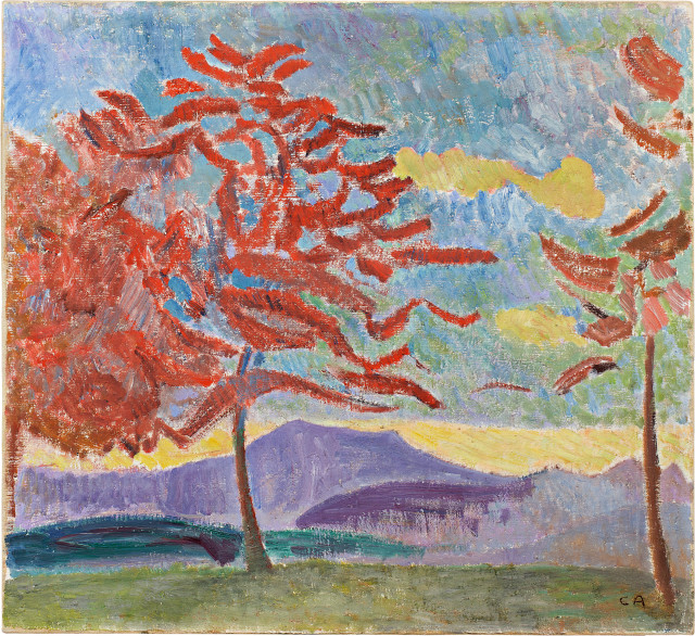 Cuno Amiet : Rote Bäume, circa 1925