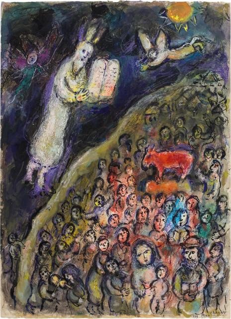 Marc Chagall : Moïse et le veau d'or, 1979