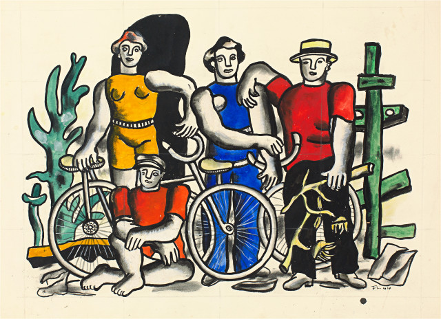 Fernand Léger  : Les cyclistes - La belle équipe,  ..., 1944