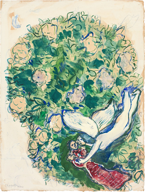 Marc Chagall : Esquisse pour 'L'ange et la fiancée', 1930-1932