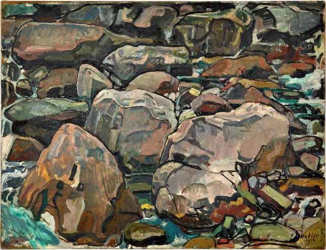 Ferdinand Hodler : Bachbett bei Champéry, 1916