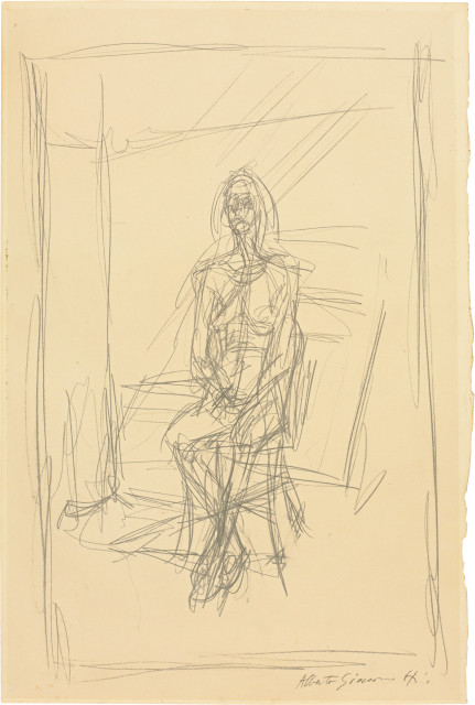 Alberto Giacometti : Annette assise dans l'atelier, 1949-1950