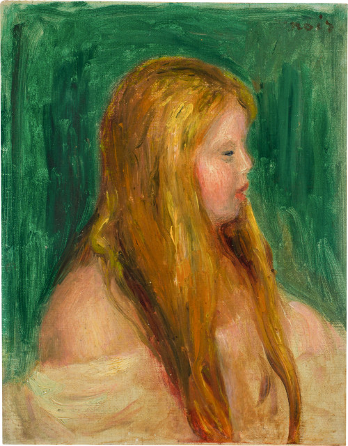 Pierre-Auguste Renoir : Jeune fille aux longs cheveux, circa 1896