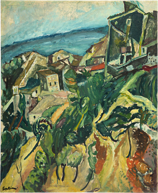 Chaïm Soutine  : Maisons au bord de mer , circa 1918
