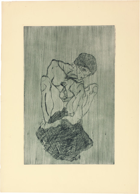 Egon Schiele : Kümmernis, 1914, printing of the 1919 edition
