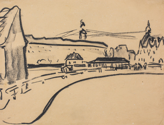 Ernst Ludwig Kirchner : Häusergruppe in Dresden, circa 1910