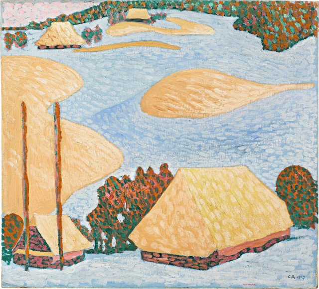 Cuno Amiet : Abendsonne im Winter, 1907