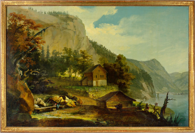Caspar Wolf  : Das Rütli mit Blick auf den Vierwaldstä ..., Um 1775 
