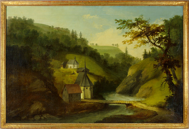 Caspar Wolf  : Die Bruder-Klausenkapelle in Flüeli-Ranft , Um 1775 