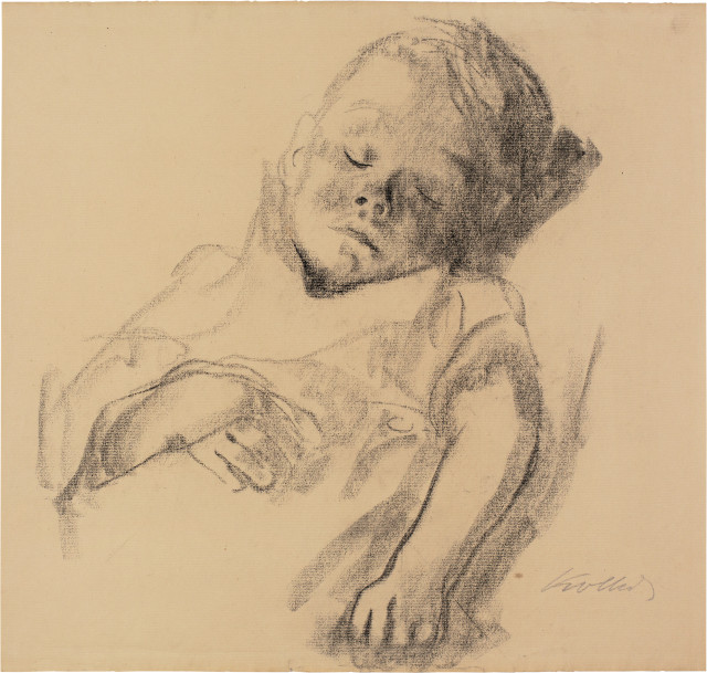 Käthe Kollwitz  : Schlafender Junge , circa 1928