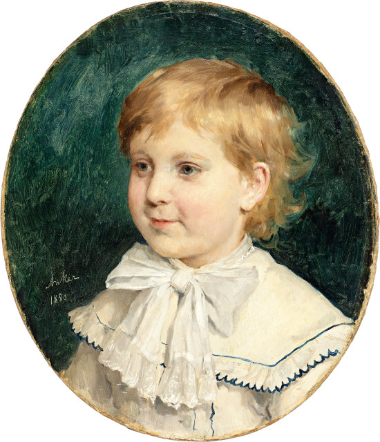 Albert Anker : Knabenbildnis, 1880