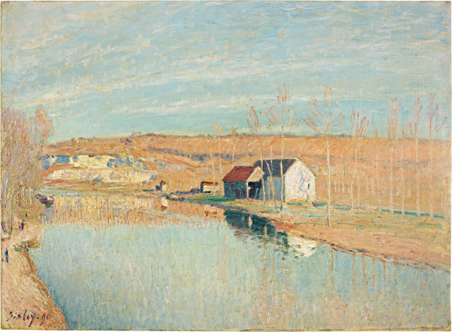 Alfred Sisley  : Le Loing et les coteaux de Saint-Nicaise -  ..., March 1890
