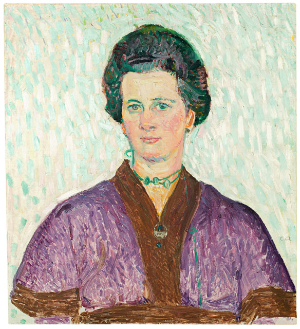 Cuno Amiet  : Bildnis Anna Amiet , circa 1910