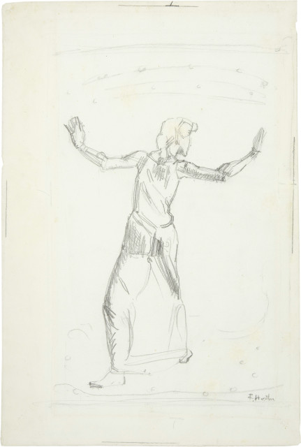 Ferdinand Hodler  : Skizze zu Fröhliches Weib , circa 1909-1912
