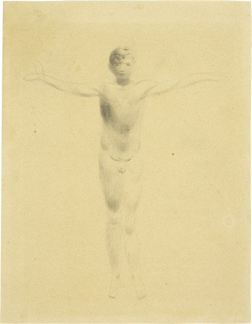 Otto Meyer-Amden : Jüngling mit ausgebreiteten Armen, circa 1928