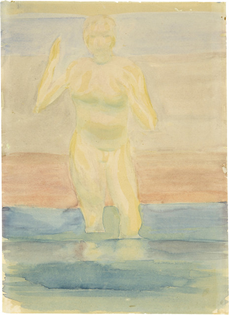 Otto Meyer-Amden : Stehender Jüngling im Wasser, circa 1932