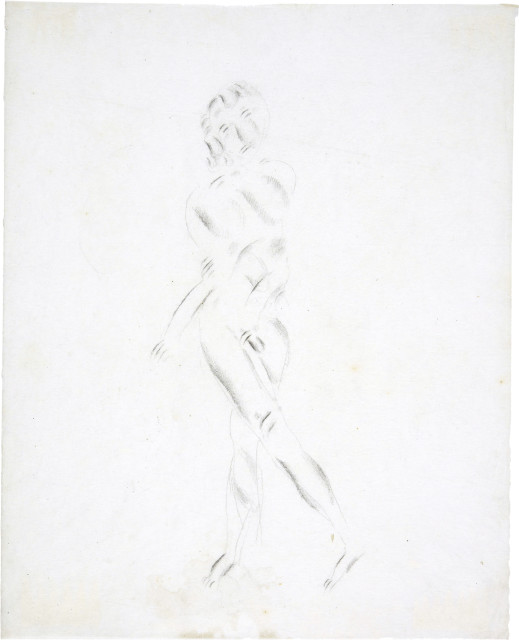 Otto Meyer-Amden : Seraphischer, tänzerischer Knabenakt, circa 1913-1917