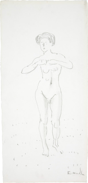 Ferdinand Hodler : Stehender weiblicher Akt, circa 1913