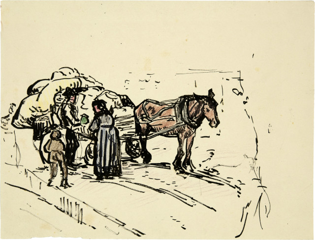 Giovanni Giacometti : Pferdefuhrwerk, Um 1909 