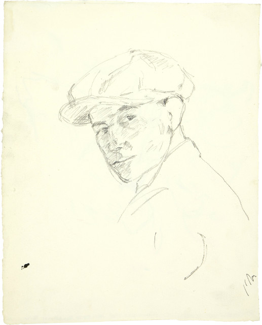 Alberto Giacometti : Diego à la casquette (recto) - Jeune homme ..., circa 1920