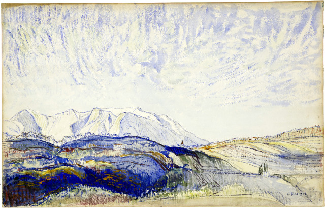 Albert Trachsel : Landschaft im Tessin, circa 1903-1905