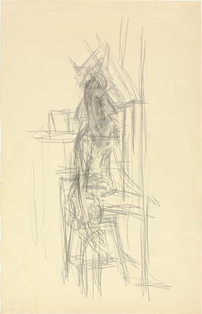 Alberto Giacometti : Nu assis, Circa 1949
