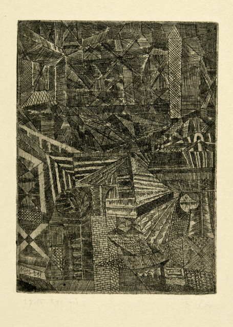 Paul Klee  : Spiegelndes Fenster , 1915