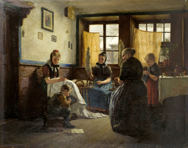 Benjamin Vautier d.Ä.  : Die Hausaufgaben , Um 1860 