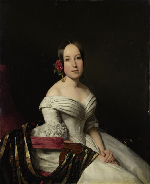 Ferdinand Georg Waldmüller  : Bildnis der Baronin Vries, geb. Gierstner , 1842