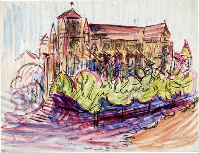 Cuno Amiet : Basilica Notre-Dame, Genf, 1918