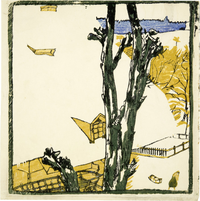 Cuno Amiet : Schneelandschaft, ein Haus auf der Oschwand, 1902 