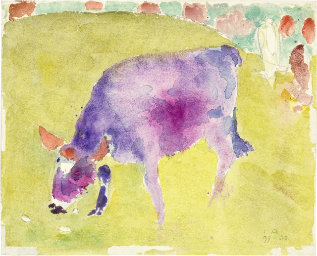 Cuno Amiet : Das violette Kalb, 1897 