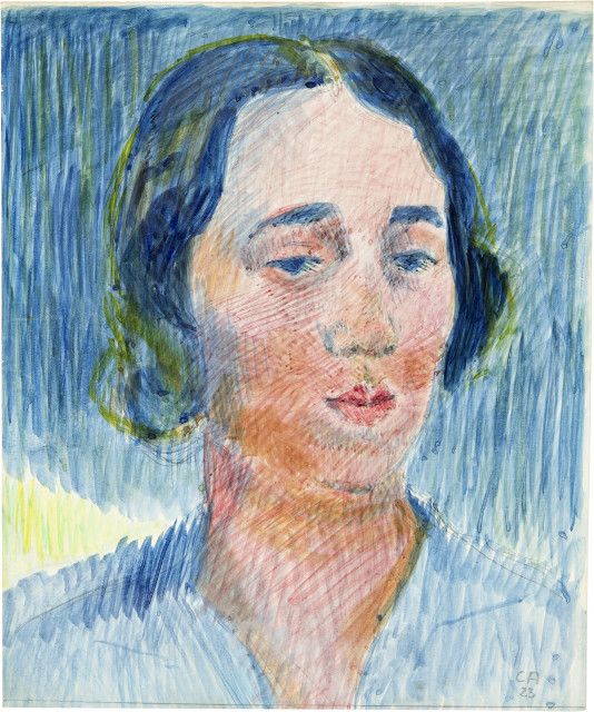 Cuno Amiet  : Bildnis einer jungen Frau (Greti Amiet) , 1923 
