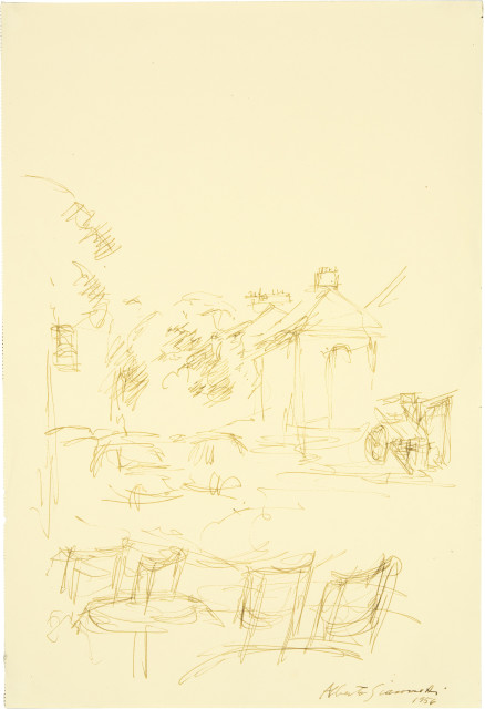 Alberto Giacometti : Vue du carrefour de la rue Didot et d'Alesia, 1956