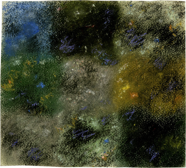 Augusto Giacometti : Farbstudie mit neun Feldern (Blau, Schwarz, ..., circa 1915