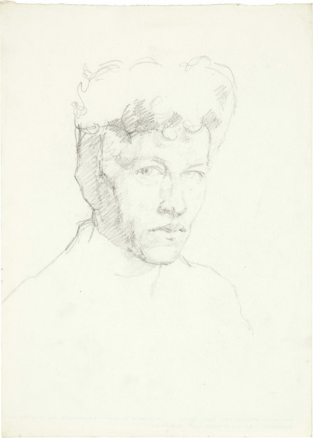 Giovanni Giacometti : Bildnis Alberto Giacometti, circa 1918-1920