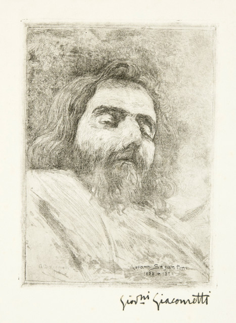 Giovanni Giacometti  : Giovanni Segantini auf dem Totenbett , 1899-1900 