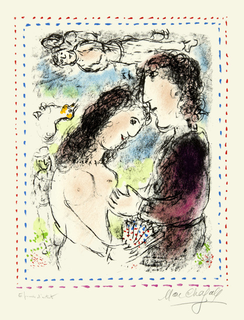 Marc Chagall  : À l'aube de l'amour , Nov-83