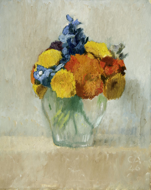 Cuno Amiet  : Blumen in Glasvase , 1946
