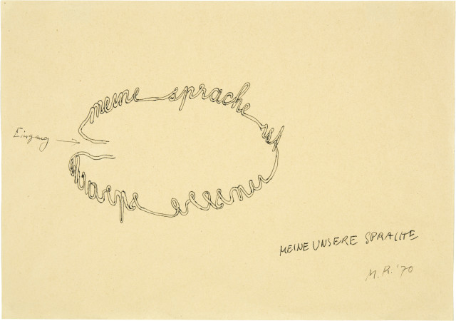 Markus Raetz  : Meine unsere Sprache , Amsterdam, 1970
