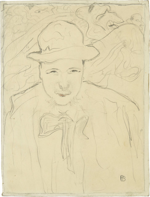 Pierre Bonnard : Buste d'homme au bal masqué, circa 1894