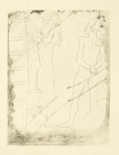 Pablo Picasso  : La famille de Saltimbanques au Macaque , 1905
