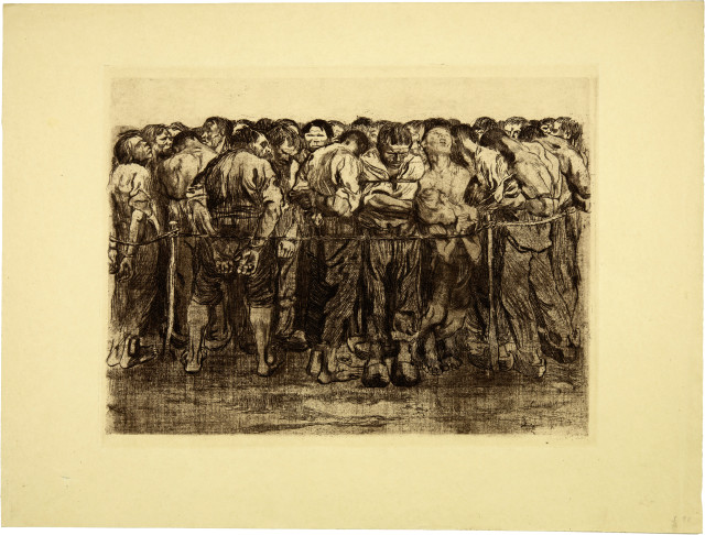 Käthe Kollwitz  : Alle 7 Blätter aus Bauernkrieg: Die Pflü ..., 1902-1908, spätere Auflagen 