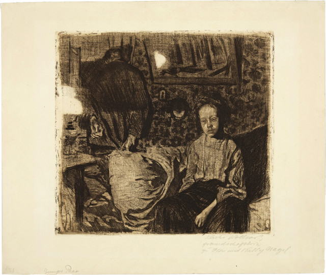 Käthe Kollwitz  : Junges Paar , 1904 (?), edition 1921
