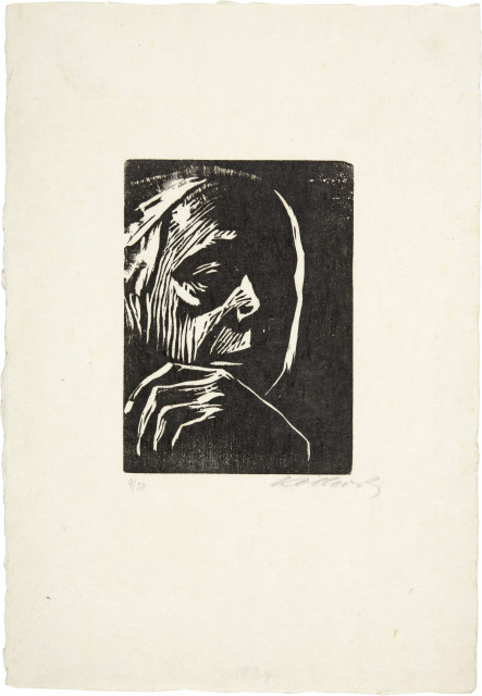 Käthe Kollwitz  : Selbstbildnis , 1922, Auflage um 1931 
