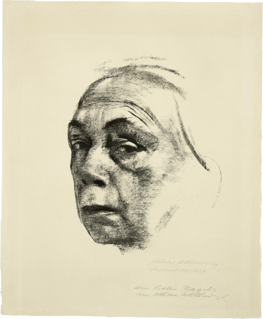 Käthe Kollwitz  : Selbstbildnis , 1924