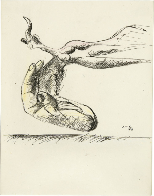 Le Corbusier : Licorne au corps de femme et main, 1946 